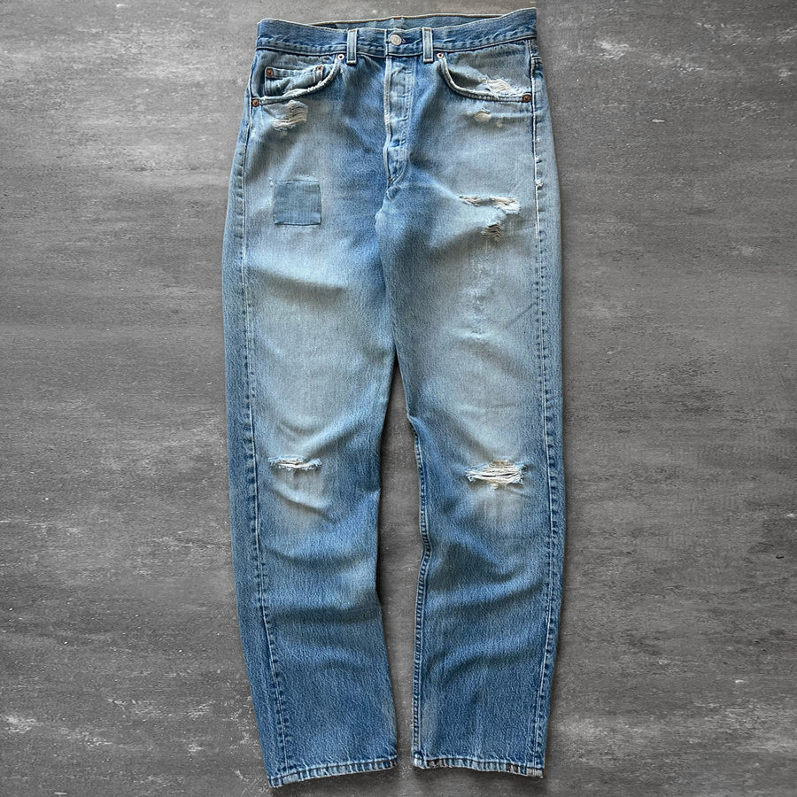 1990s Levi's 501 Jeans Repaired 31 x 32