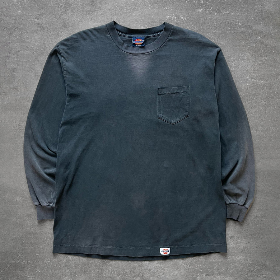 1990s Dickies Faded Black Long Sleeve