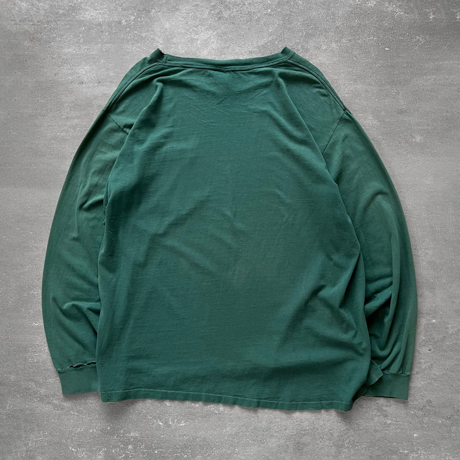 1990s Banana Republic Long Sleeve Tee Faded Green