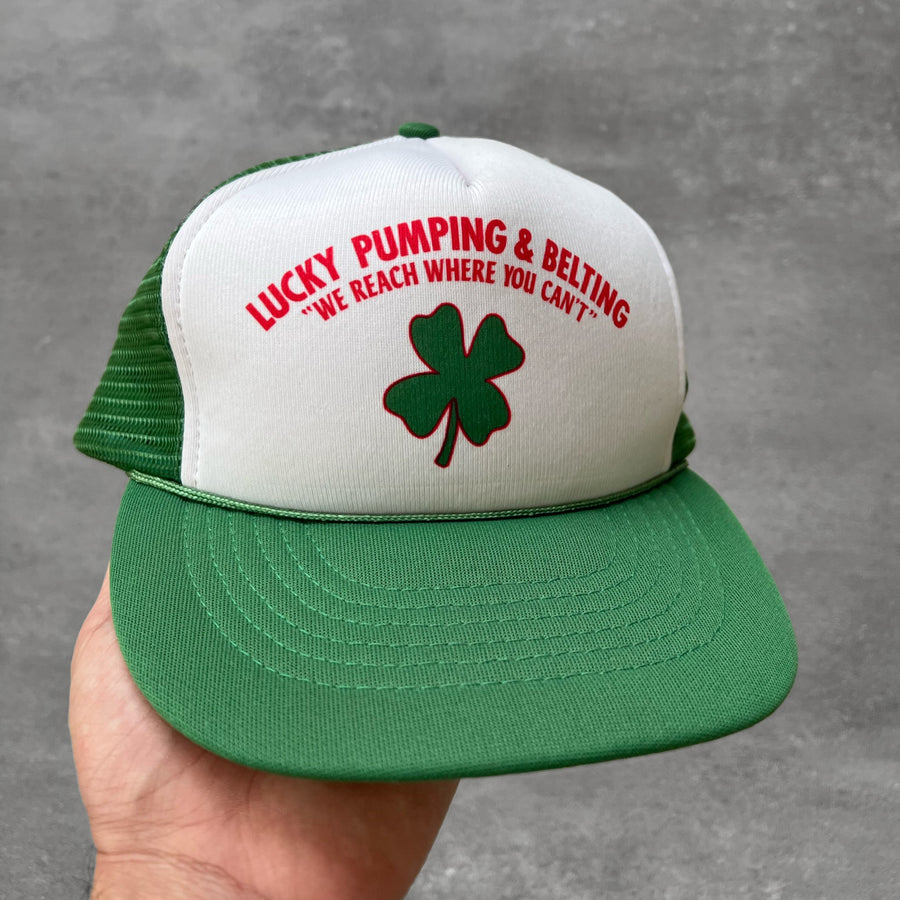 1980s Lucky Pumping & Belting Trucker Hat