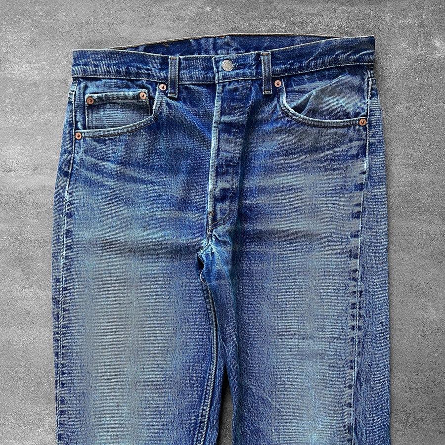 1990s Levi's 501xx Jeans Faded Dark Wash 33 x 30