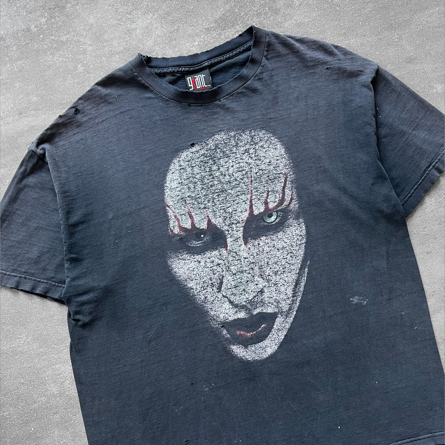 2000 Giant Marilyn Manson Face Tee Sun Faded