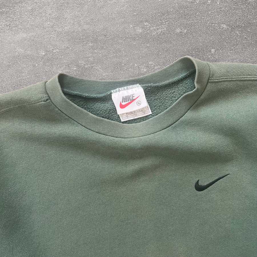 1990s Nike Crewneck Faded Green
