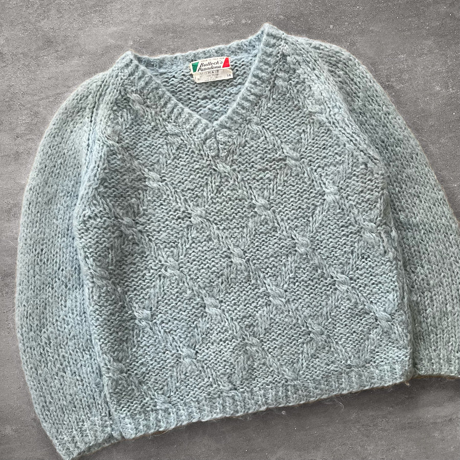 1960s Mohair Sweater Baby Blue