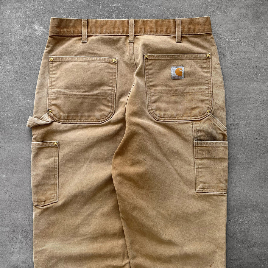 1990s Carhartt Double Knees Faded Brown 32 x 32