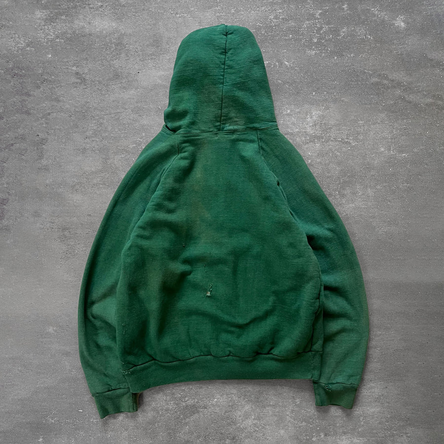 1980s Thermal Hoodie Faded Green