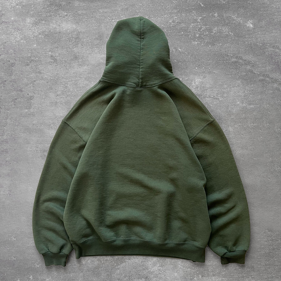 1990s Russell Hoodie Olive Green