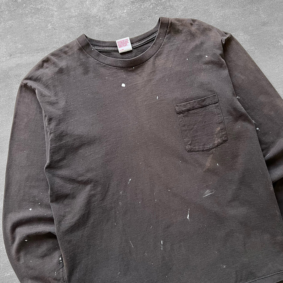 1990s Windbridge Faded Black Long Sleeve Paint