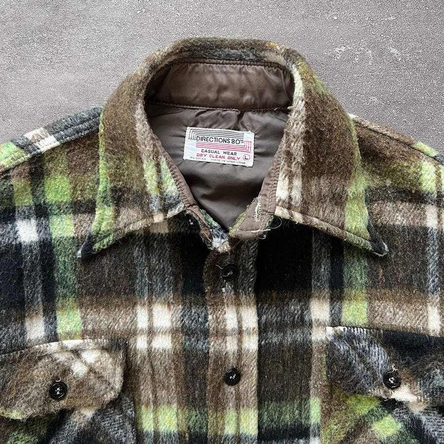 1980s Mint Chip Wool Shirt Jacket