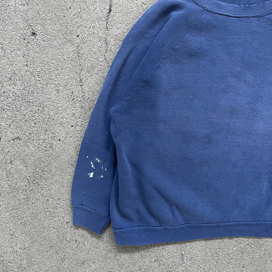 1980s Faded Blue Raglan Sweatshirt