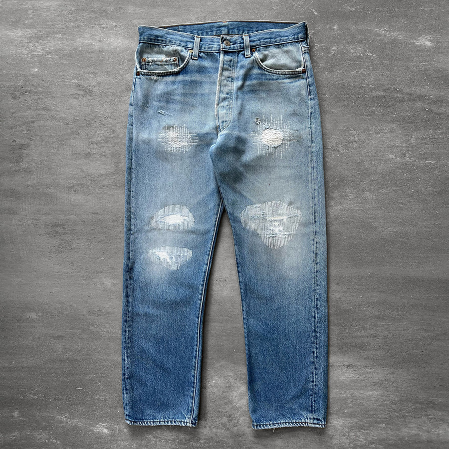 1990s Levi's 501 Jeans Repaired 33