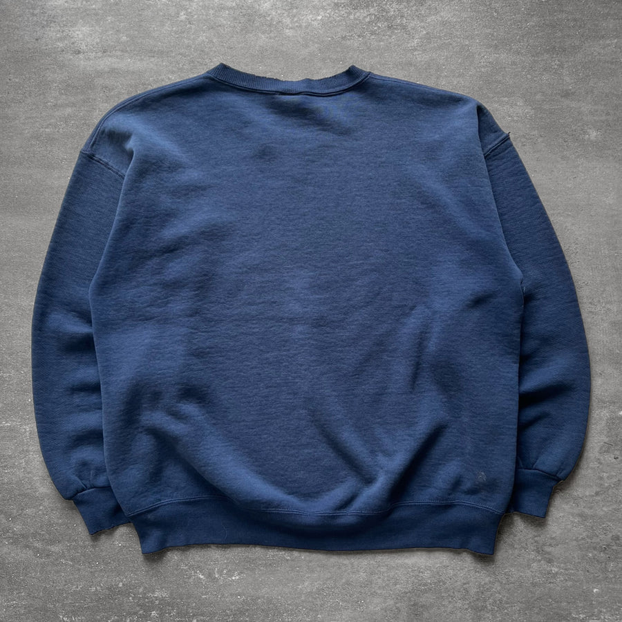 1990s Russell Crewneck Sweatshirt Faded Blue