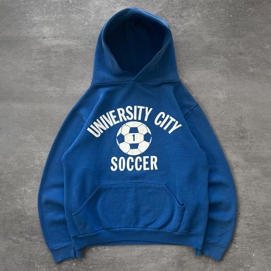 1980s Russell University City Soccer Hoodie