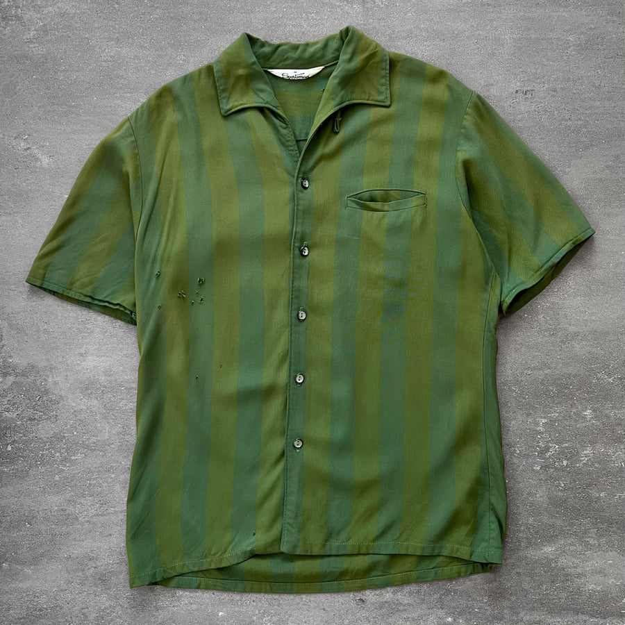 1960s Sportsman Loop Collar Shirt Green