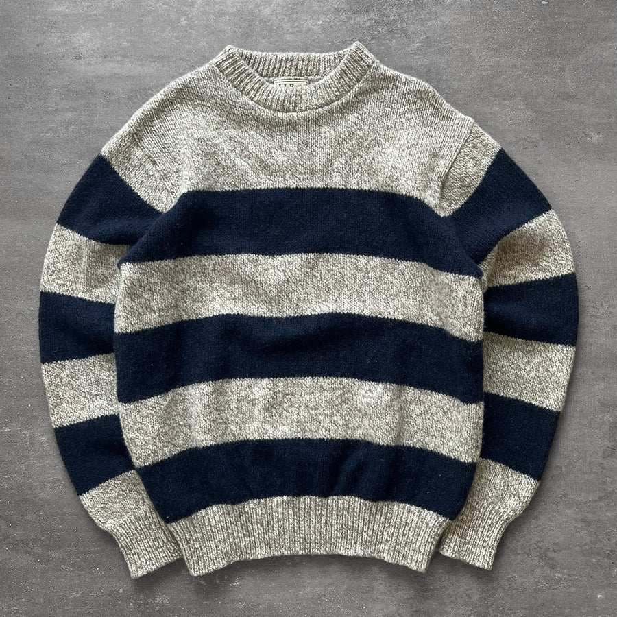 1990s LL Bean Wool Horizontal Stripe Sweater
