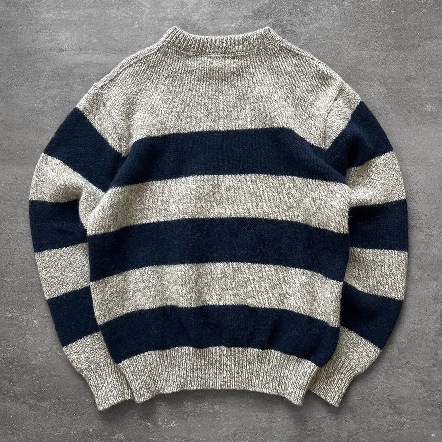 1990s LL Bean Wool Horizontal Stripe Sweater