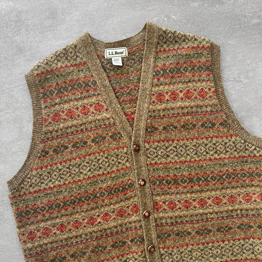 1990s LL Bean Fair Isle Sweater Vest