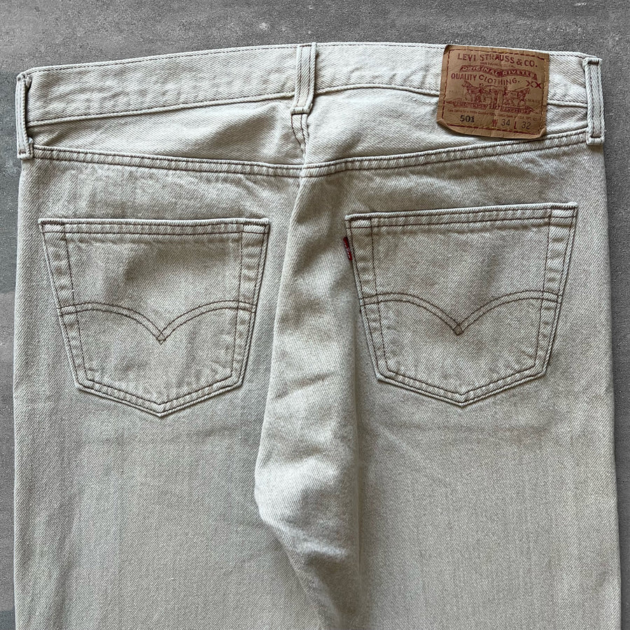 1990s Levi's 501 Jeans Beige 33