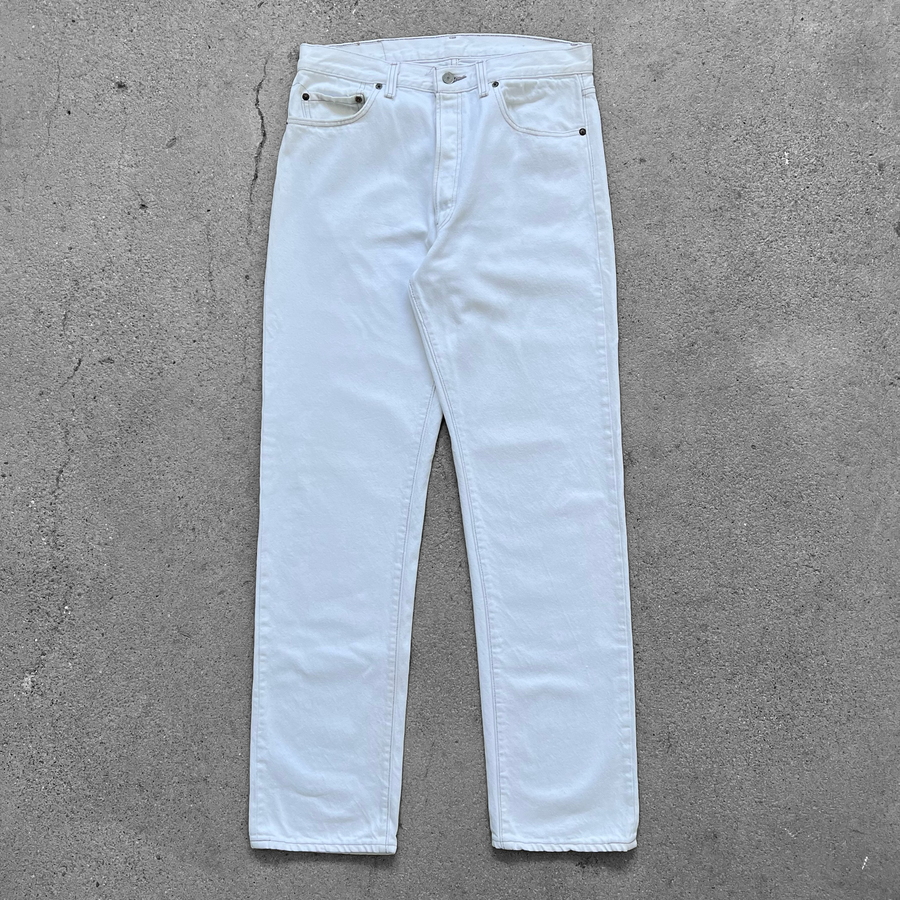 1990s Levi's 501 Jeans White 33 x 33