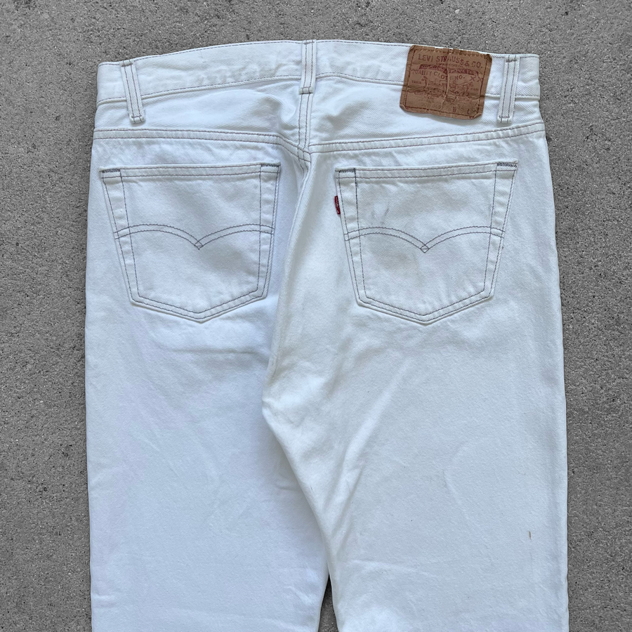 1990s Levi's 501 Jeans White 33 x 33