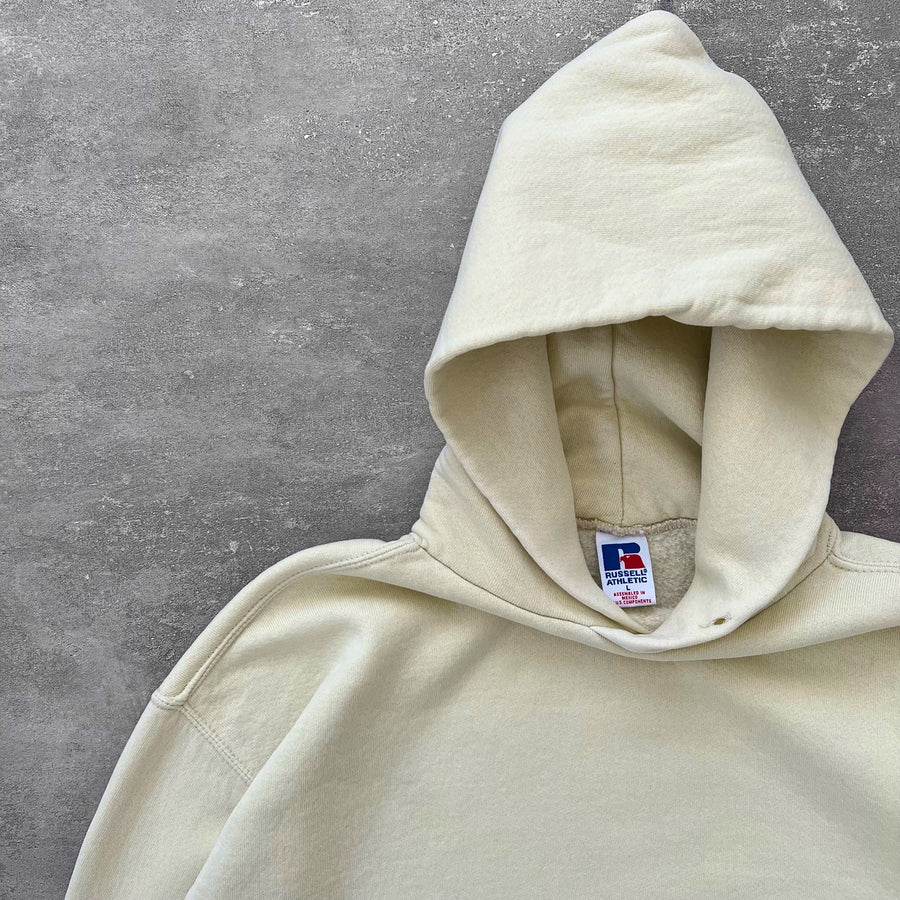 1990s Russell Hoodie Pale Yellow